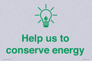Help us to conserve energy 